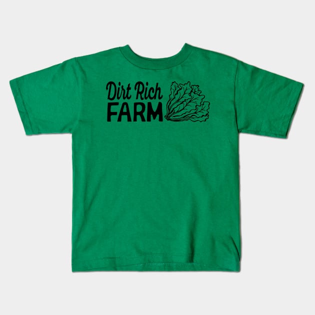 Dirt Rich Farm Logo Kids T-Shirt by dirtrichfarm